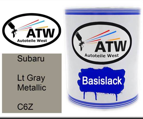 Subaru, Lt Gray Metallic, C6Z: 1L Lackdose, von ATW Autoteile West.